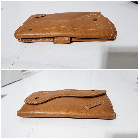 Authentic CHRISTIAN DIOR Vintage  Calfskin Saddle Wallet Brown - Picture 11 of 15